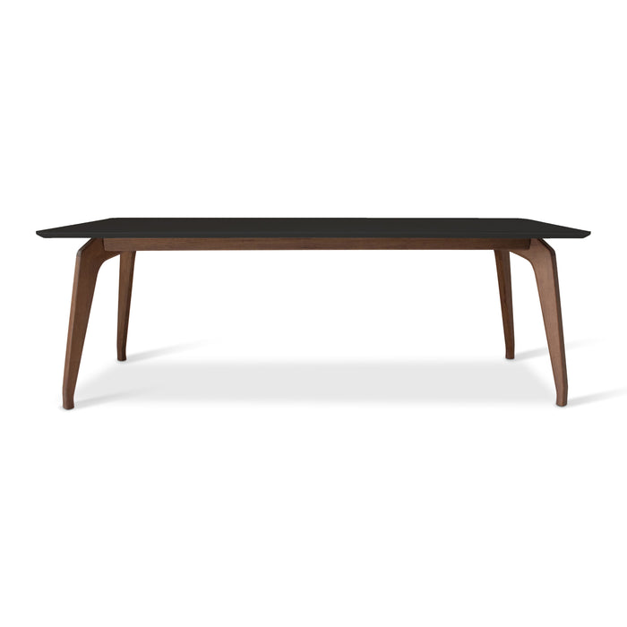 Urbia Modern Brazilian Giane Glass Dining Table Nogal Base