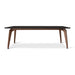 Urbia Modern Brazilian Giane Glass Dining Table Nogal Base