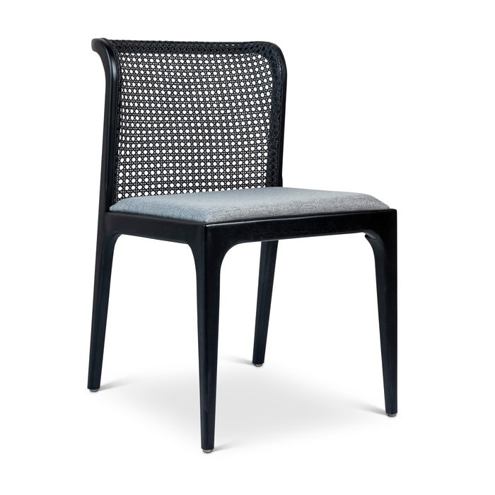 Urbia Grey Eloa Modern Wooden Cane Side Chair