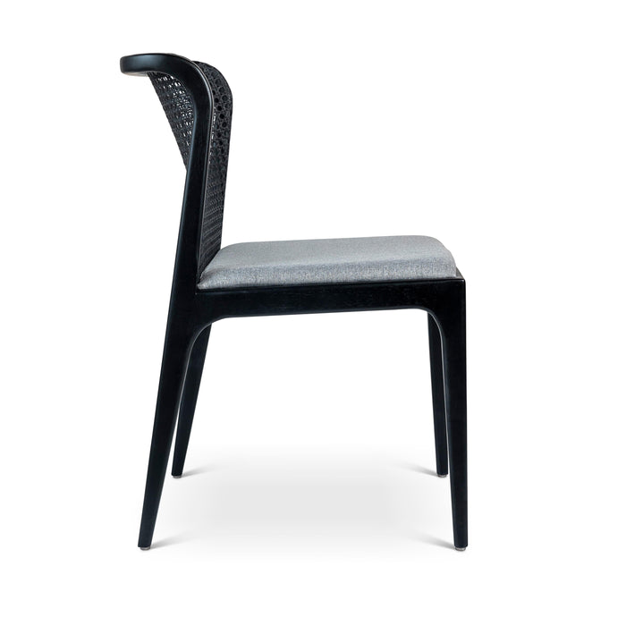 Urbia Grey Eloa Modern Wooden Cane Side Chair