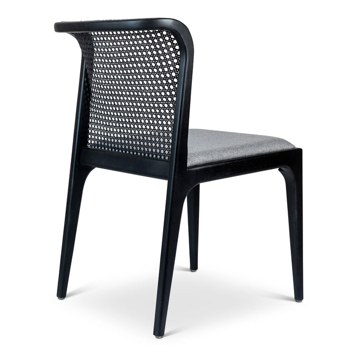 Urbia Grey Eloa Modern Wooden Cane Side Chair