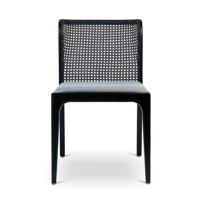 Urbia Grey Eloa Modern Wooden Cane Side Chair