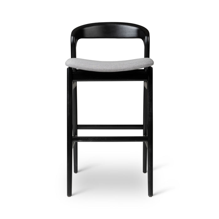 Urbia Modern Grey Velma Tauari Upholstered Bar Stool