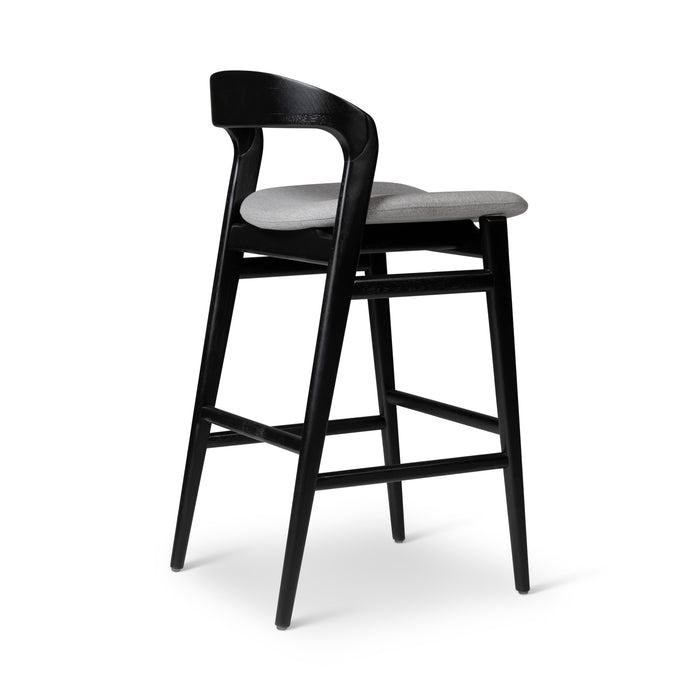 Urbia Modern Grey Velma Tauari Upholstered Bar Stool