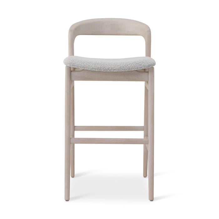 Urbia Modern Grey Velma Tauari Upholstered Bar Stool