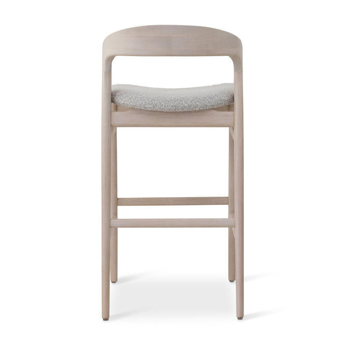 Urbia Modern Grey Velma Tauari Upholstered Bar Stool