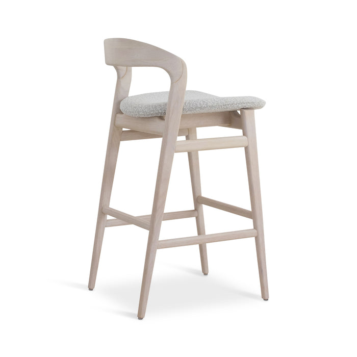 Urbia Modern Grey Velma Tauari Upholstered Bar Stool