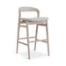 Urbia Modern Grey Velma Tauari Upholstered Bar Stool