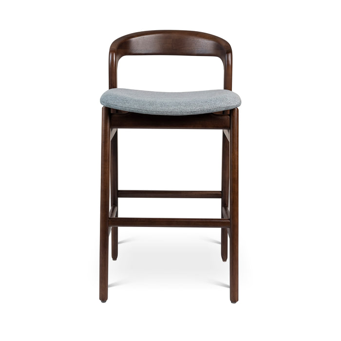 Urbia Modern Grey Velma Tauari Upholstered Bar Stool