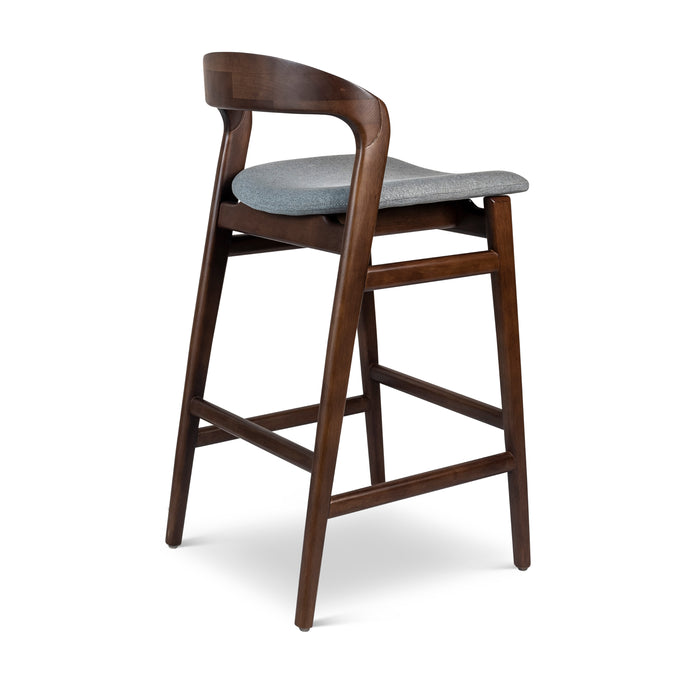 Urbia Modern Grey Velma Tauari Upholstered Bar Stool