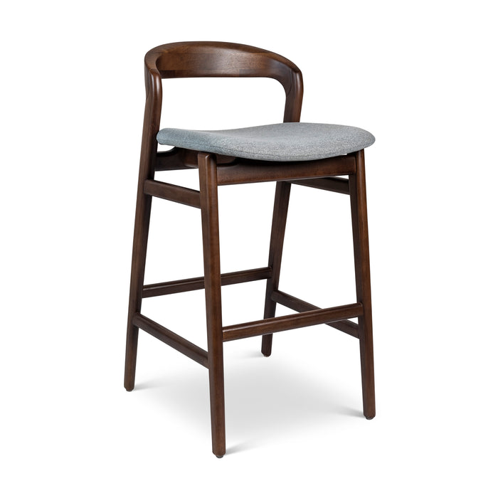 Urbia Modern Grey Velma Tauari Upholstered Bar Stool