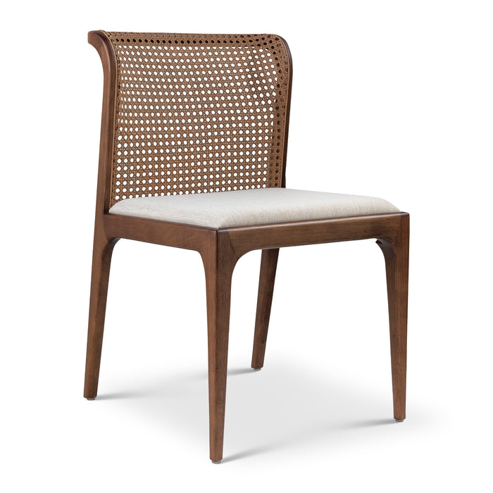 Urbia Grey Eloa Modern Wooden Cane Side Chair