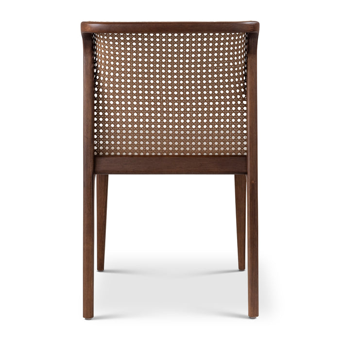 Urbia Grey Eloa Modern Wooden Cane Side Chair