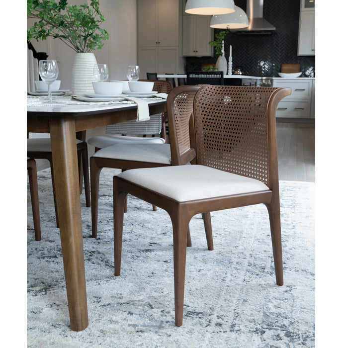 Urbia Grey Charlotte Cane Modern Dining Side Chair