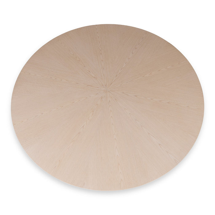 Urbia Modern Brazilian Mona Wooden Top Round Dining Table Nevoa