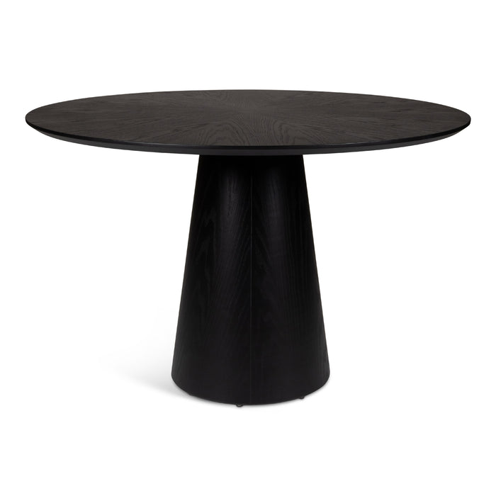 Urbia Modern Brazilian Mona Wooden Top Round Dining Table Nevoa