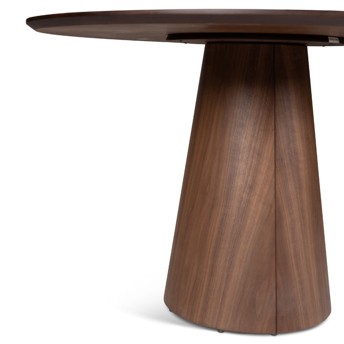 Urbia Modern Brazilian Mona Wooden Top Round Dining Table Nevoa