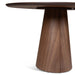 Urbia Modern Brazilian Mona Wooden Top Round Dining Table Nevoa