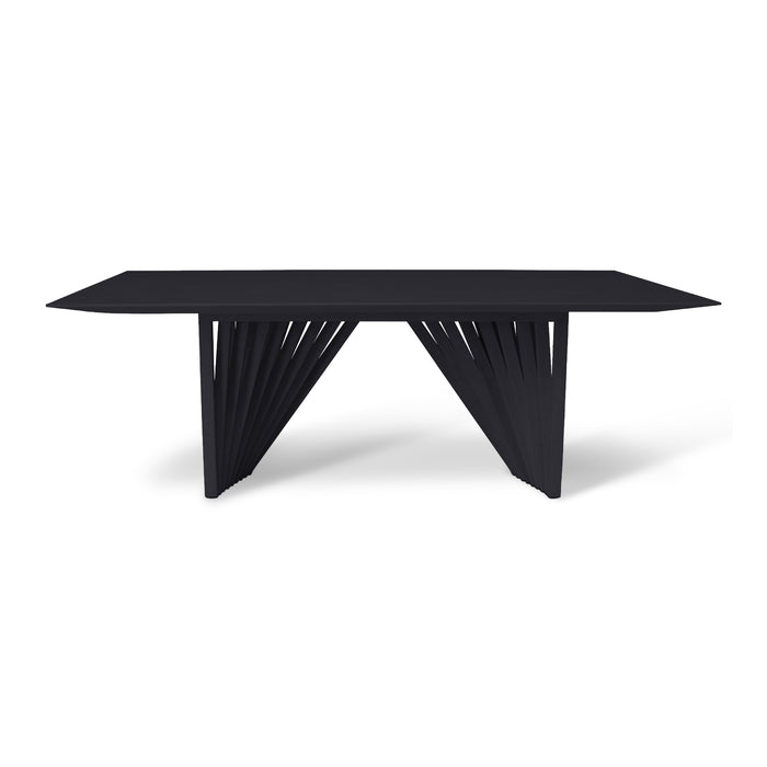 Urbia Modern Brazilian Wood Laguna Glass Dining Table