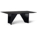 Urbia Modern Brazilian Wood Laguna Glass Dining Table