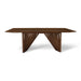 Urbia Modern Brazilian Wood Laguna Glass Dining Table