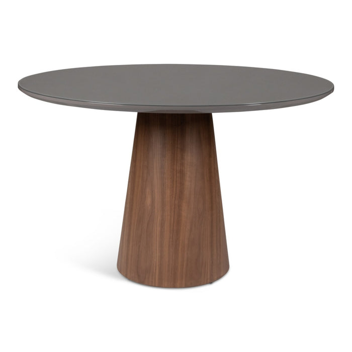 Urbia Mona Lacquered Glass Modern Round Dining Table