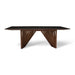 Urbia Modern Brazilian Wood Lacquered Glass Dining Table