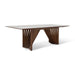 Urbia Modern Brazilian Wood Lacquered Glass Dining Table