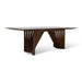 Urbia Modern Brazilian Wood Lacquered Glass Dining Table