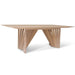 Urbia Modern Brazilian Wood Laguna Glass Dining Table