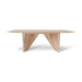 Urbia Modern Brazilian Wood Laguna Glass Dining Table