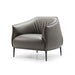 Whiteline Modern Benbow Faux Leather Grey Accent Chair