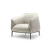 Whiteline Modern Benbow Faux Leather Grey Accent Chair