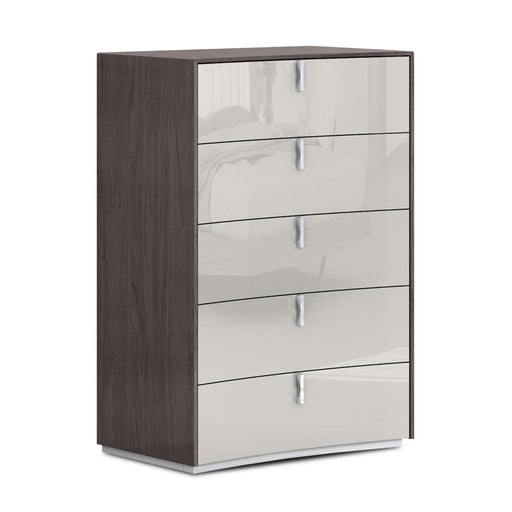 Whiteline Modern Berlin High Gloss Tall Chest Drawers 