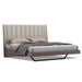 Whiteline Modern Berlin Light Grey King Size Bed 