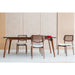 Urbia Modern Beth Cane Wood Side Chair and Giane Dining Table Set