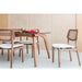 Urbia Modern Beth Cane Wood Side Chair and Giane Dining Table Set