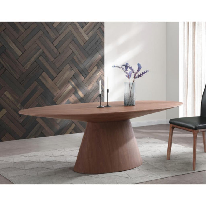 Whiteline Modern Bruno Walnut Dining Table Brown