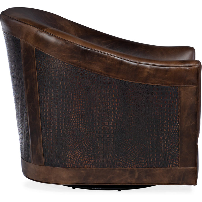 Hooker Furniture  Morrison Swivel Club Brown Accent Chair