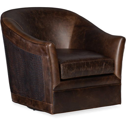 Hooker Furniture  Morrison Swivel Club Brown Accent Chair