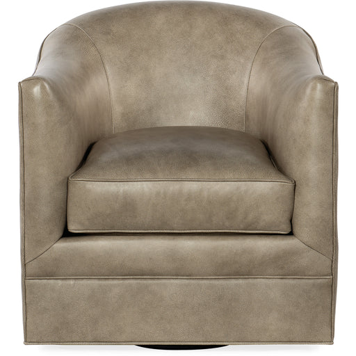 Hooker Furniture Living Room Gideon Swivel Club Beige Accent Chair