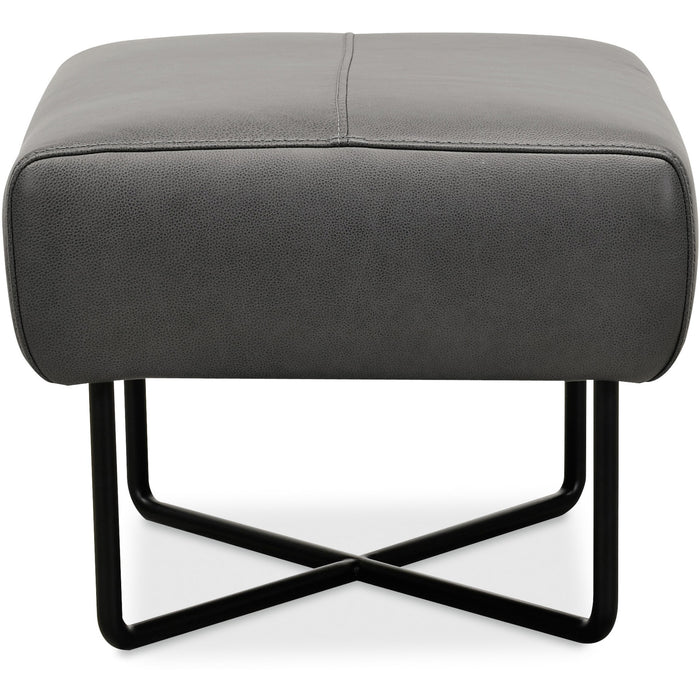 Hooker Furniture Living Room Efron Ottoman w/ Black Metal Base CC443-OT-097