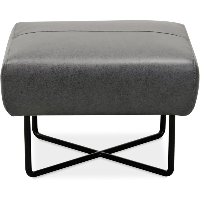 Hooker Furniture Living Room Efron Ottoman w/ Black Metal Base CC443-OT-097