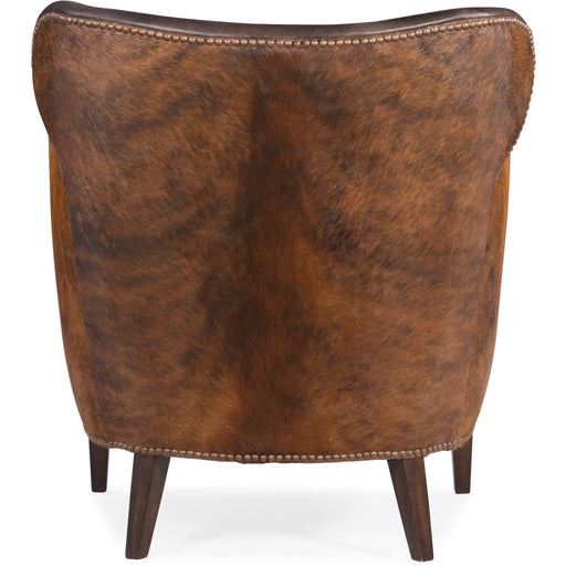 Hooker Furniture Kato Leather Club Brown Accent Chair