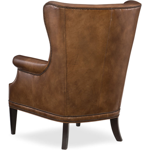 Hooker Furniture Maya Wing Club Brown Accent Chair