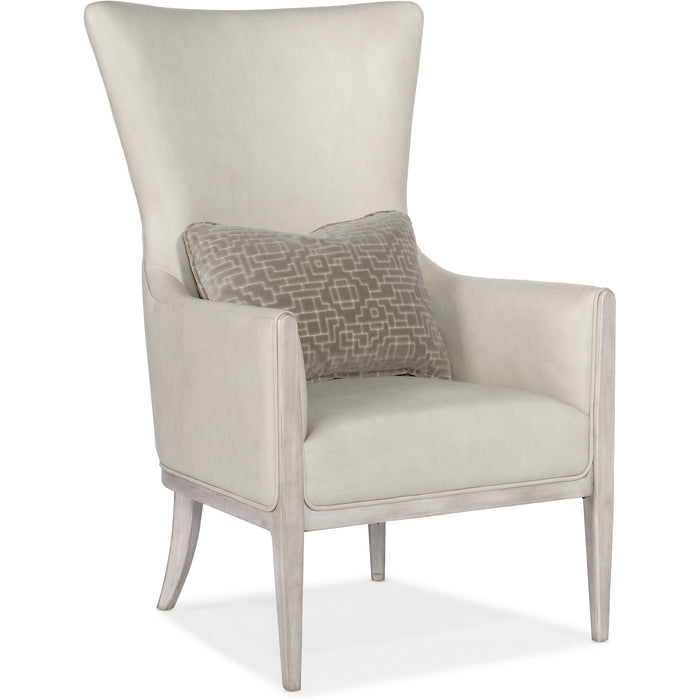 Hooker Furniture Kyndall Club Chair with Beige Accent Pillow