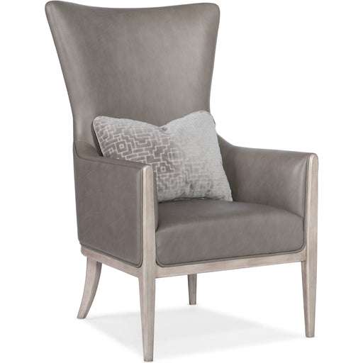 Hooker Furniture Club Chair with Grey Accent Pillow