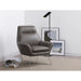 Whiteline Modern Daiana Dark Grey Faux Leather Accent Armchair