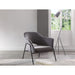 Whiteline Modern  Karla Modern Grey Velvet Accent Chair