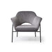 Whiteline Modern  Karla Modern Grey Velvet Accent Chair